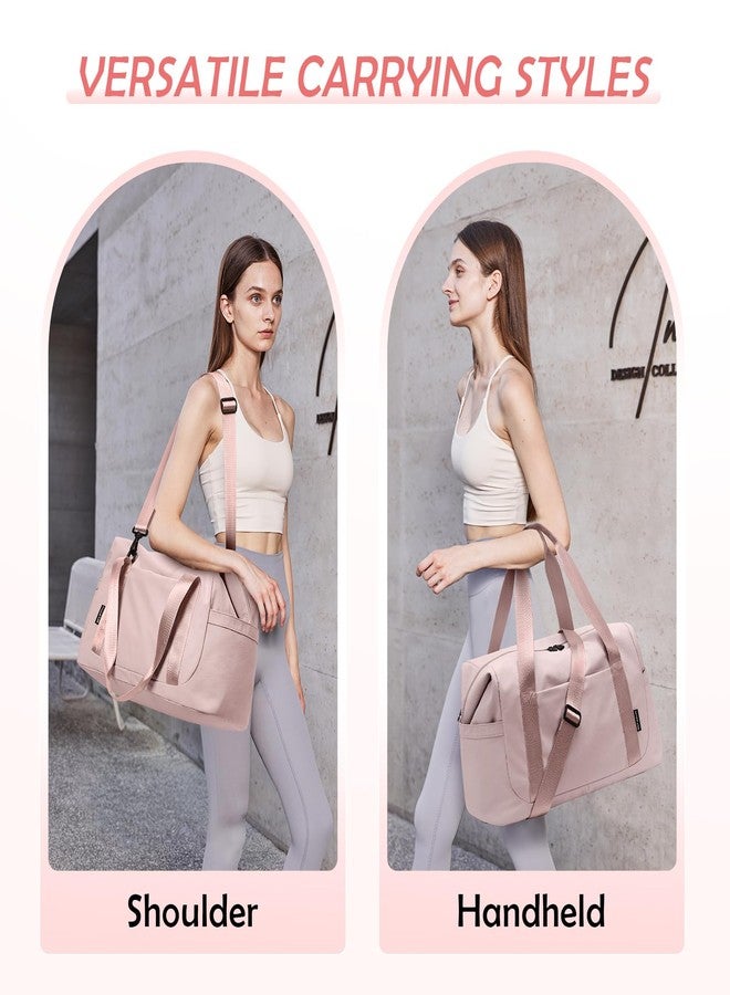 GOLF QUALITY Travel Duffle Bag - Gym Bag for Women,Tote Bag Laptop Carry on Weekender Overnight Bag Organizer Duffel Bag for Travel,31L,Baby Pink - Image 2